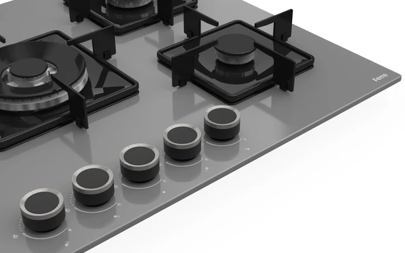 Ferre Flowart Florenz Essential Gri 3'lü Ankastre Set ( QBL63CPR-SS038-D088 ) - 6