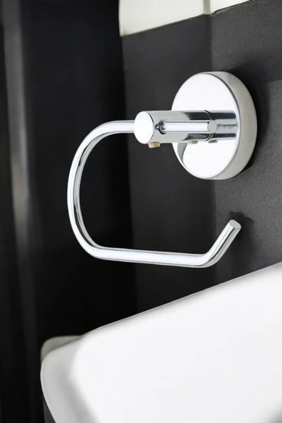 AKBELLİ GROUP 5 Yıl Garantili DELTALİNE Premium Yeni Model Paslanmaz Açık Tuvalet Kağıtlığı WC Kağıtlık Tutucu - 2