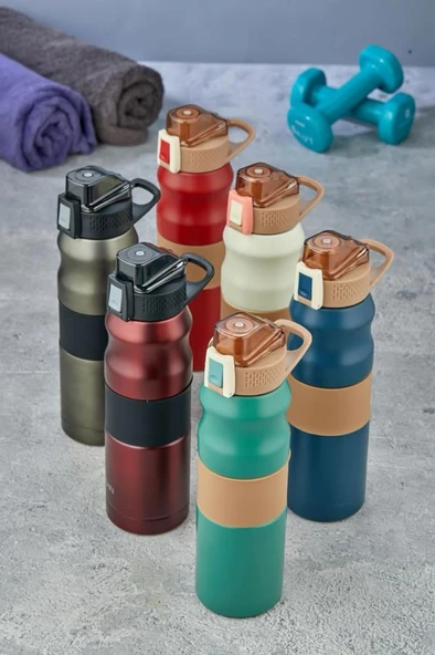 Cooker YK1204 Çelik Termos 680 ml Matara Yeşil