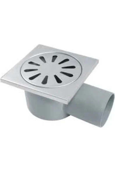 AKBELLİ GROUP Krom Yer Süzgeci (10x10x 50 Mm Yandan Çıkışlı Yer Sifonu) - 2