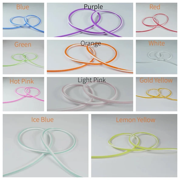 Kırmızı 6mm Ikinci Nesil Silikon Neon Led Şerit Kılıfı – 5 Metre Difüzör Tüp (LED HARİÇ) - 5