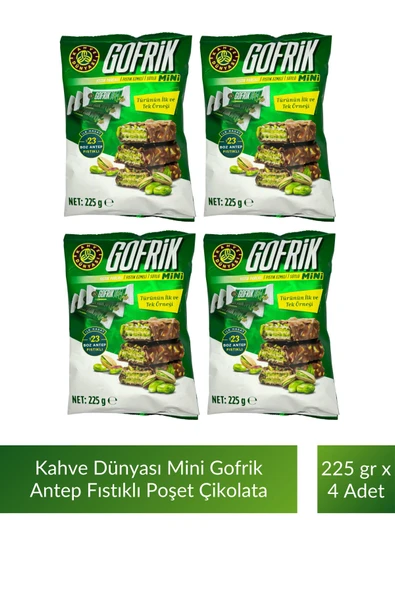 Kahve Dünyası Mini Poşet Gofrik Çikolata 225 gr x 4 Adet