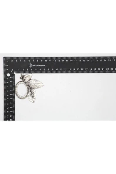 ETAMİN KANAVİÇE TAŞ İŞLEME KOLYE ÇERCEVESİ KOLYE UCU (5 ADET) - 2