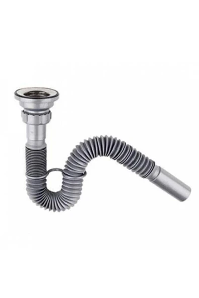 AKBELLİ GROUP Lavabo Evye Sifonu Lüks Körüklü Donau Gri  32 mm 1 Adet
