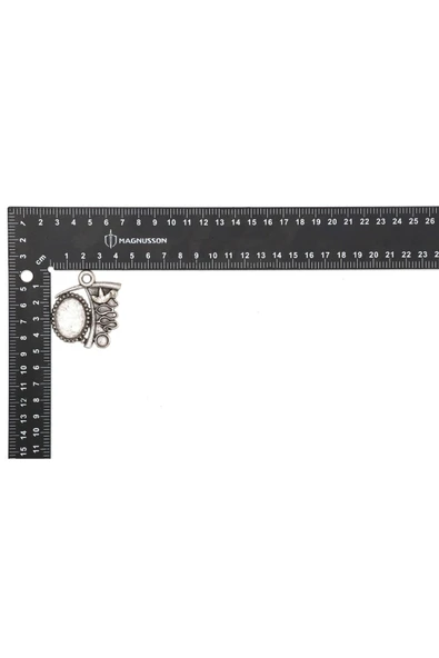 ETAMİN KANAVİÇE TAŞ İŞLEME KOLYE ÇERCEVESİ KOLYE UCU (5 ADET) - 5