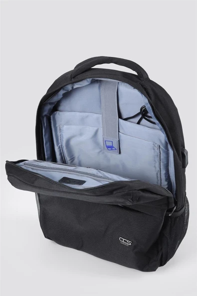 Ççs 51471 Unisex Laptop Bölmeli Çok Gözlü Seyahat Business Siyah Sırt Çantası - 7