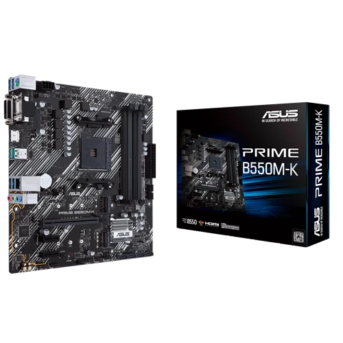 ASUS PRIME B550M-K DDR4 4600MHZ 1XVGA 1XHDMI 1XDVI 2XM.2 USB 3.2 MATX AM4 (AMD AM4 5000/4000 G/3000 SERİSİ İLE UYUMLU)