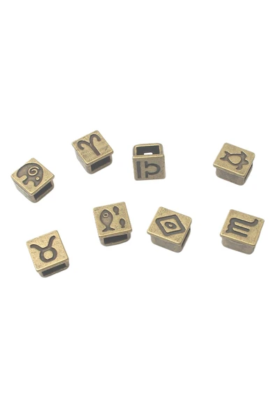 3X6 MM BURÇLAR- GEZEGENLER- MİTOLOJİK DESENLİ KARE BİLEKLİK KÖPRÜ APARATI (100 GRAM) - 9