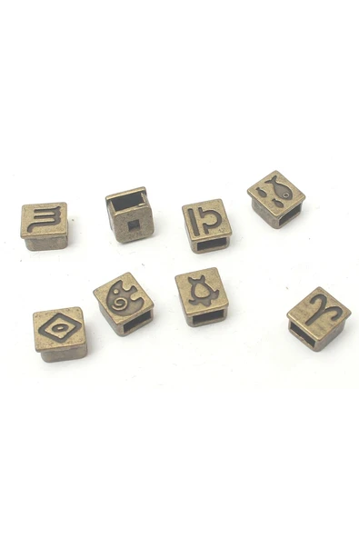 3X6 MM BURÇLAR- GEZEGENLER- MİTOLOJİK DESENLİ KARE BİLEKLİK KÖPRÜ APARATI (100 GRAM) - 10