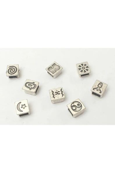 3X6 MM BURÇLAR- GEZEGENLER- MİTOLOJİK DESENLİ KARE BİLEKLİK KÖPRÜ APARATI (100 GRAM) - 3