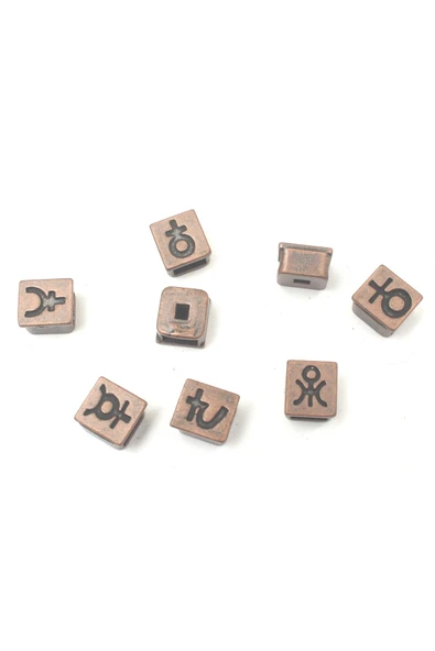 3X6 MM BURÇLAR- GEZEGENLER- MİTOLOJİK DESENLİ KARE BİLEKLİK KÖPRÜ APARATI (100 GRAM) - 4