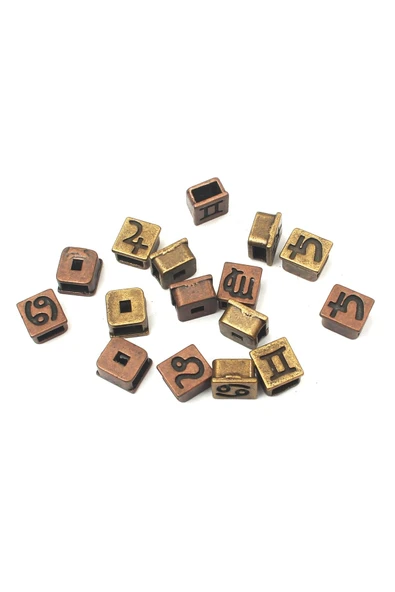 3X6 MM BURÇLAR- GEZEGENLER- MİTOLOJİK DESENLİ KARE BİLEKLİK KÖPRÜ APARATI (100 GRAM) - 6