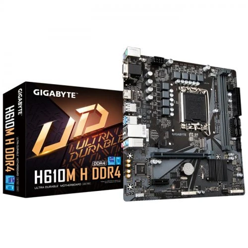 GIGABYTE INTEL H610M H V2 DDR4 3200(OC) HDMI,VGA M.2 1700P USB 3.2 Gen1 (12-13-14. Nesil)