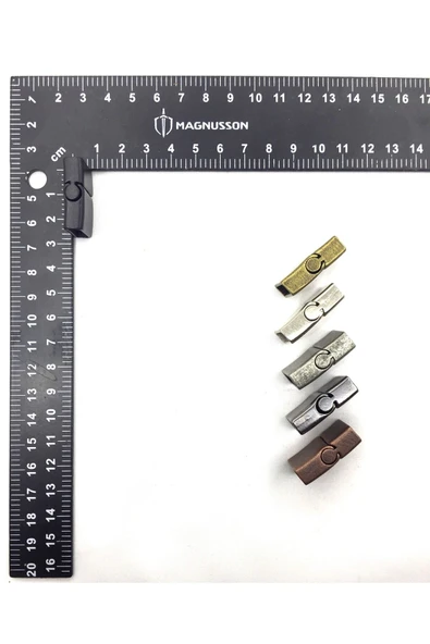 5x15 MM DERİ BİLEKLİK KİLİTİ MIKNATISLI KİLİT (5 ADET) - Resim 2