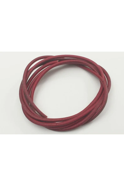 Deri Kordon 3 Mm Yuvarlak Hakiki Deri (2 METRE) - 1