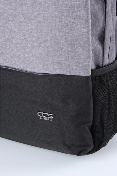 Ççs 51471 Unisex Laptop Bölmeli Çok Gözlü Seyahat Business Gri Sırt Çantası - 3