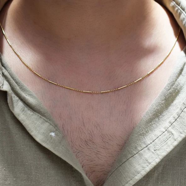 Top Toplu Erkek Altın Kolye - 2