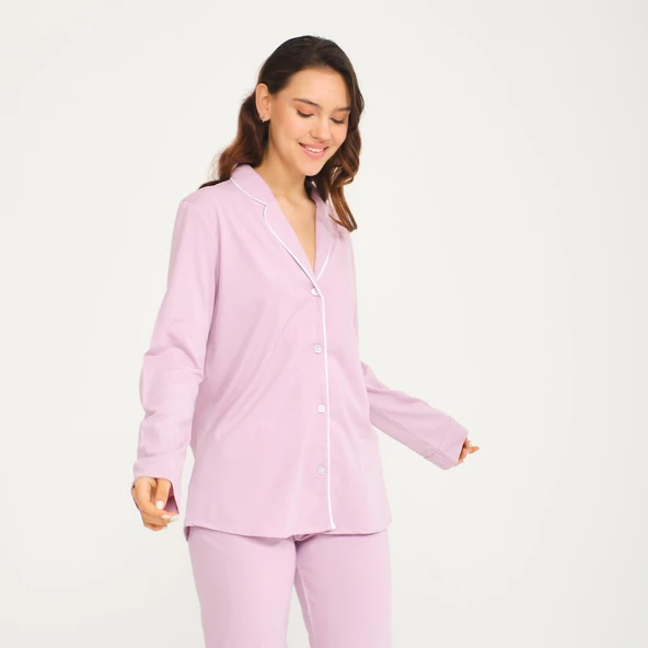 Kadın Gömlek Pantolon Pijama Takımı