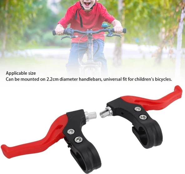 BİSİKLET FREN KOLU Çocuk Bisikleti Kırmızı Renk Sağ Sol Fren Kolu - Resim 3