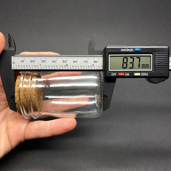 120 ml Cam Kavanoz Mantar Tıpalı - 120cc Yuvarlak Kavanoz, Mantar Tıpalı Cam Şişe x 6 Adet - Resim 5