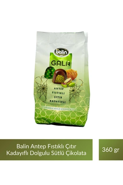 Balin Antep Fıstıklı Çıtır Kadayıflı Dolgulu Sütlü Çikolata 360 gr x 2 Adet - 2