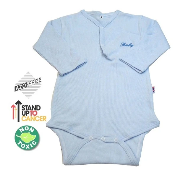 Sema Baby Uzun Kol Kaşkorse Badi (Body) - Mavi  6-12 Ay