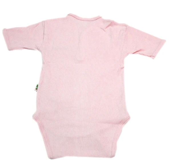 Sema Baby Yarım Kol Kaşkorse Badi (Body) - Pembe  12-18 Ay - 2