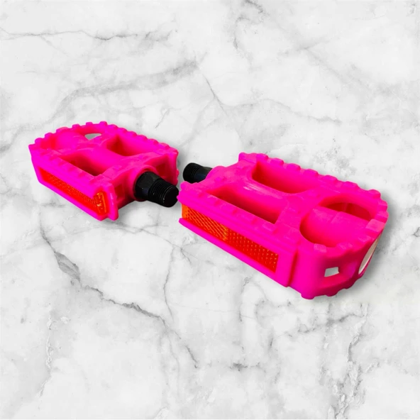 Pedal MX-P620 BMX Reflektörlü Bisiklet Pedalı Pembe Plastik Dış Yüzey Pedal Çocuk Bisiklet Pedal - 2