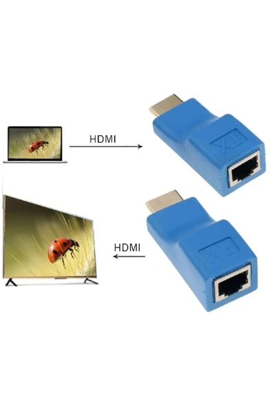 Hdmi Rj45 Cat5 6 Extender Uzatıcı Uzatma Aparatı Adaptör - 3