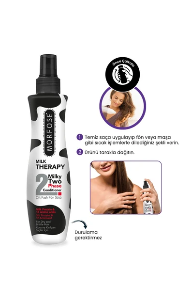 MORFOSE MILK THERAPY ÇİFT FAZLI FÖN SÜTÜ 240 ML - Resim 3