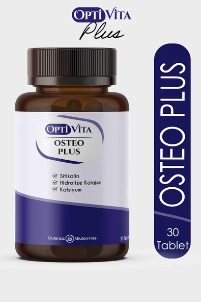 Optivita Osteo Plus 30 Tablet Kalsiyum, Magnezyum, Sitikolin, Kollajen, Çinko D Vitamini Çinko Bakır Selenyum ürün görseli