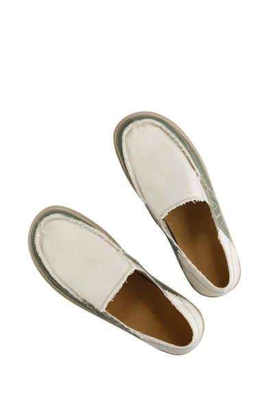 1216 Linen Espadril Keten Erkek Ayakkabı Haki - 4
