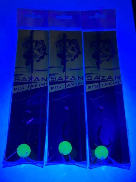 Hazır Yüzen Sazan Rig Takımı Yuvarlak Yüzen UV Silikon 3 Adet - 2