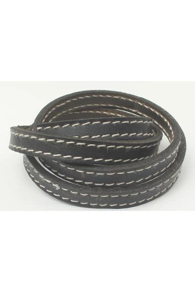 8-10 Mm Hakiki Yassı Deri Taba Renkli Kayış (2 METRE) - 4