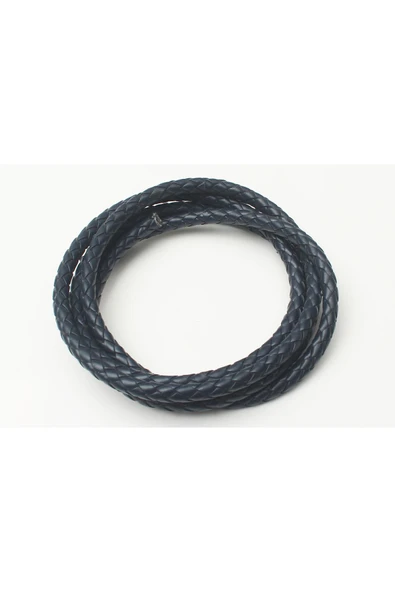 3-5 MM YUVARLAK ÖRGÜLÜ SUNİ DERİ KORDON (5 METRE) - Resim 3