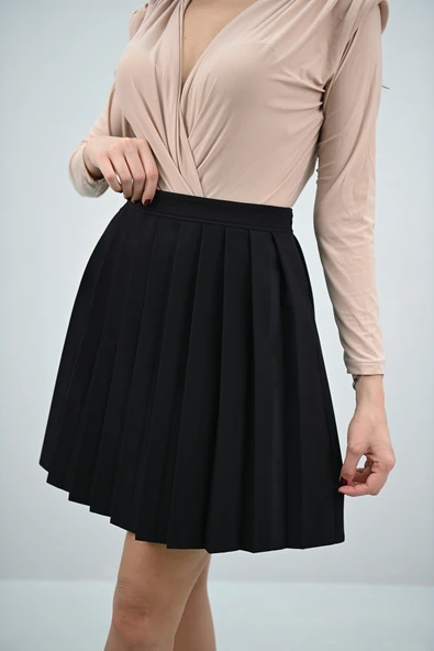 Kadın Yüksek Bel Pileli Etek 6316-25 - 7