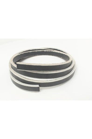 8-10 Mm Yassı Deri Sarı Lacivert Kayış (2 METRE) - Resim 3