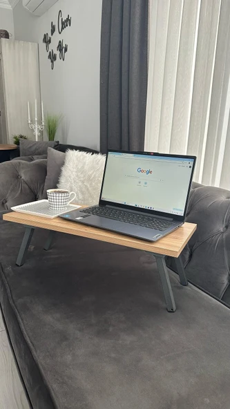 BİG GARDEN LAPTOP SEHPASI PORTATİF KAHVALTI SEHPASI KATLANIR SEHPA - 3