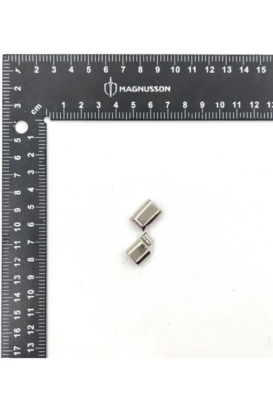5x10 MM DERİ BİLEKLİK KİLİTİ OVAL MIKNATISLI KİLİT (40 ADET) - Resim 4