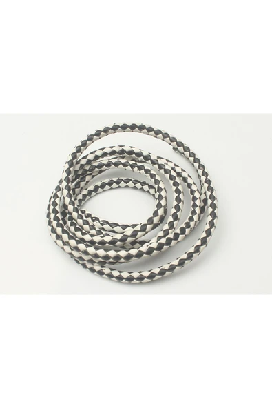 3-5 MM YUVARLAK ÖRGÜLÜ SUNİ DERİ KORDON (5 METRE) - Resim 2