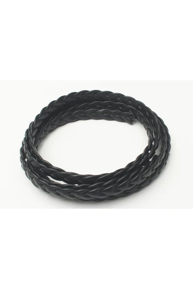 8-12 MM YASSI ÖRGÜLÜ NATUREL (DOĞAL) DERİ KORDON (1 METRE)