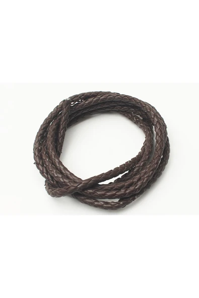 3-5 MM YUVARLAK ÖRGÜLÜ SUNİ DERİ KORDON (5 METRE) - Resim 2