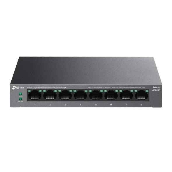 TP-LINK LS108GP 8PORT GIGABIT DESKTOP SWITCH ürün görseli 1