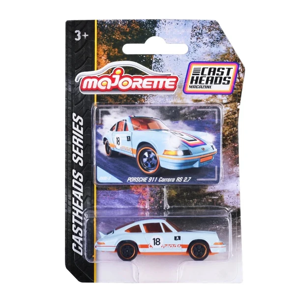 Majorette - Cast Heads Serisi Porsche 911 Carrera RS 2.7 (Mavi)