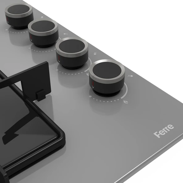 Ferre Flowart Ventora Essential Gri 3'lü Ankastre Set ( QBL63CPR-SS208-D088 ) - 6