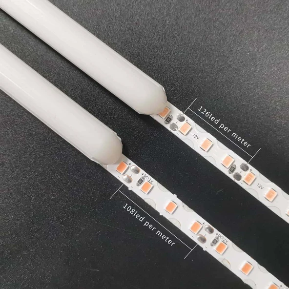 Ikinci nesil Beyaz difüzör 5 metre 6mm Neon LED silikon şerit kapağı (LED şerit içermez) - 4