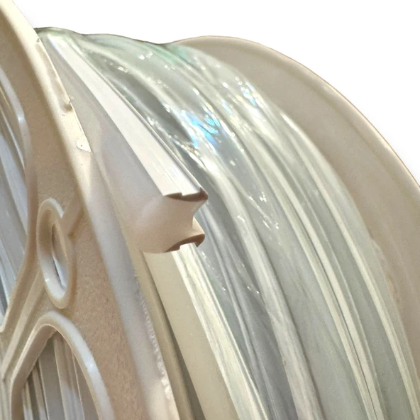 Ikinci nesil Beyaz difüzör 5 metre 6mm Neon LED silikon şerit kapağı (LED şerit içermez) - 2