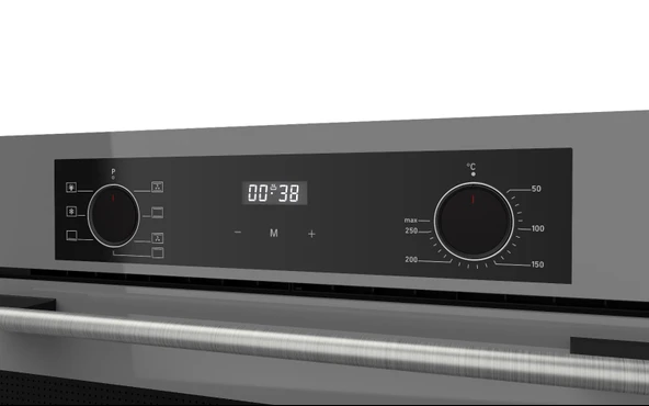 Ferre Flowart Lumora Pro Gri 3'lü Ankastre Set ( QBL63CPR-CS208-D065 ) - Resim 7