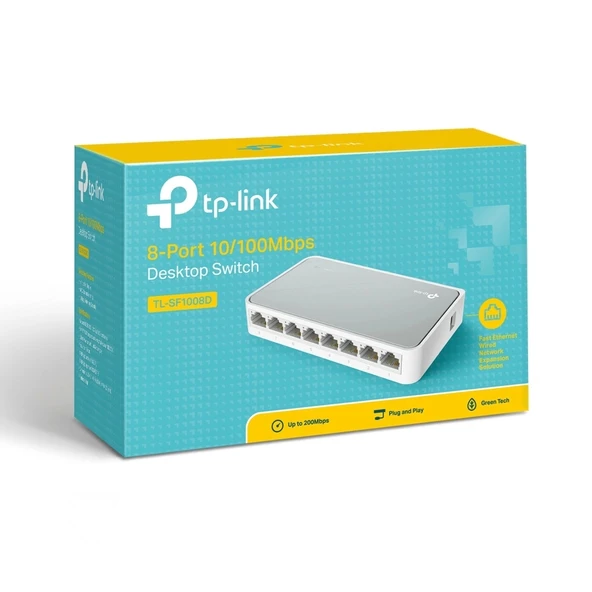 TP-LINK TL-SF1008D 8PORT 10/100 YÖNETİLEMEZ SWITCH - Resim 8