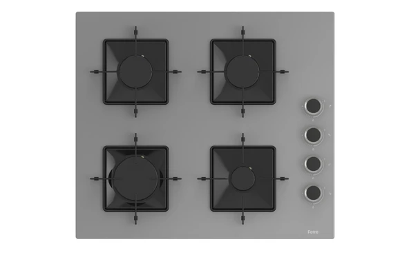 Ferre Flowart Ventora Essential Gri 3'lü Ankastre Set ( QBL63CPR-SS208-D088 ) - 3